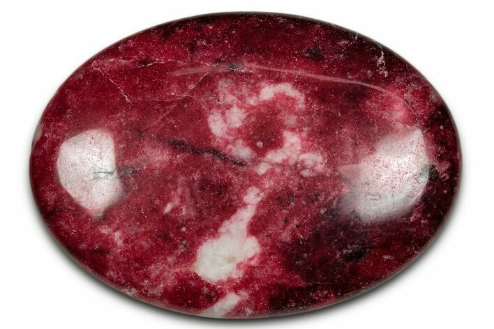 Vibrant Polished Thulite Stone - Trondheim, Norway #343925